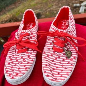 Keds Red and White Patterned Sneakers